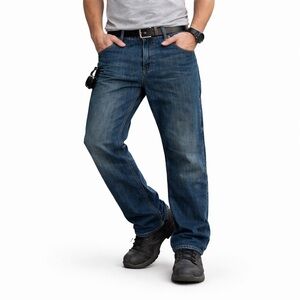 Carhartt Relaxed Fit Holter Dungaree Jeans 40x34 Dark Wash Workwear